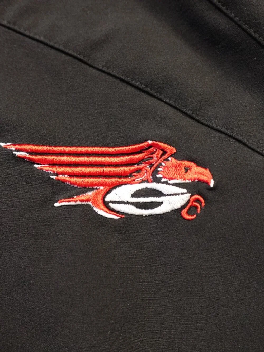 Speedo‎ Full Zip Team Jacket Men’s Large Black Red Athletic Track Swim